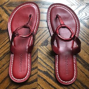 Red Bernardo Sandals, used twice! Gorgeous!